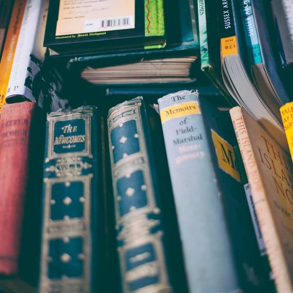 Literary motif: collection of old books