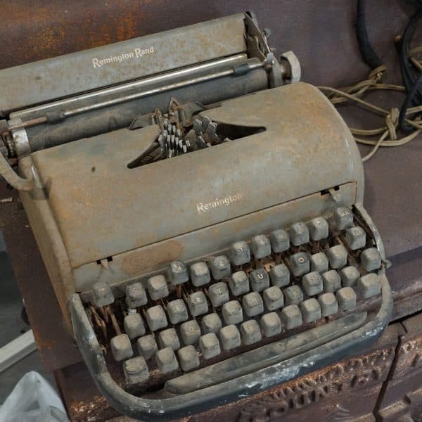 Literary motif: battered Underwood typewriter